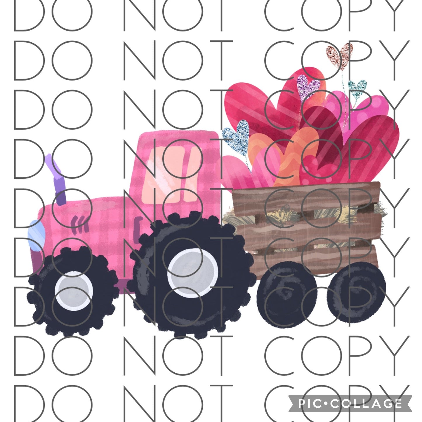 Pink Valentine Tractor (Direct To Film)
