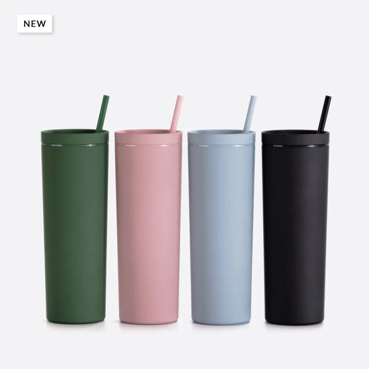 18oz Matte Skinny Acrylic Tumbler