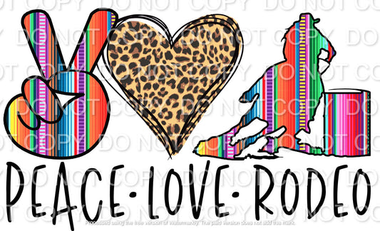 Peace Love Rodeo Full Color (Adult)