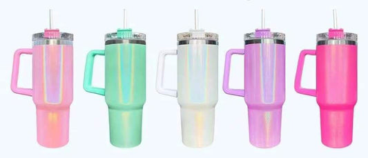 40oz Sublimation Shimmer Tumbler with Handle