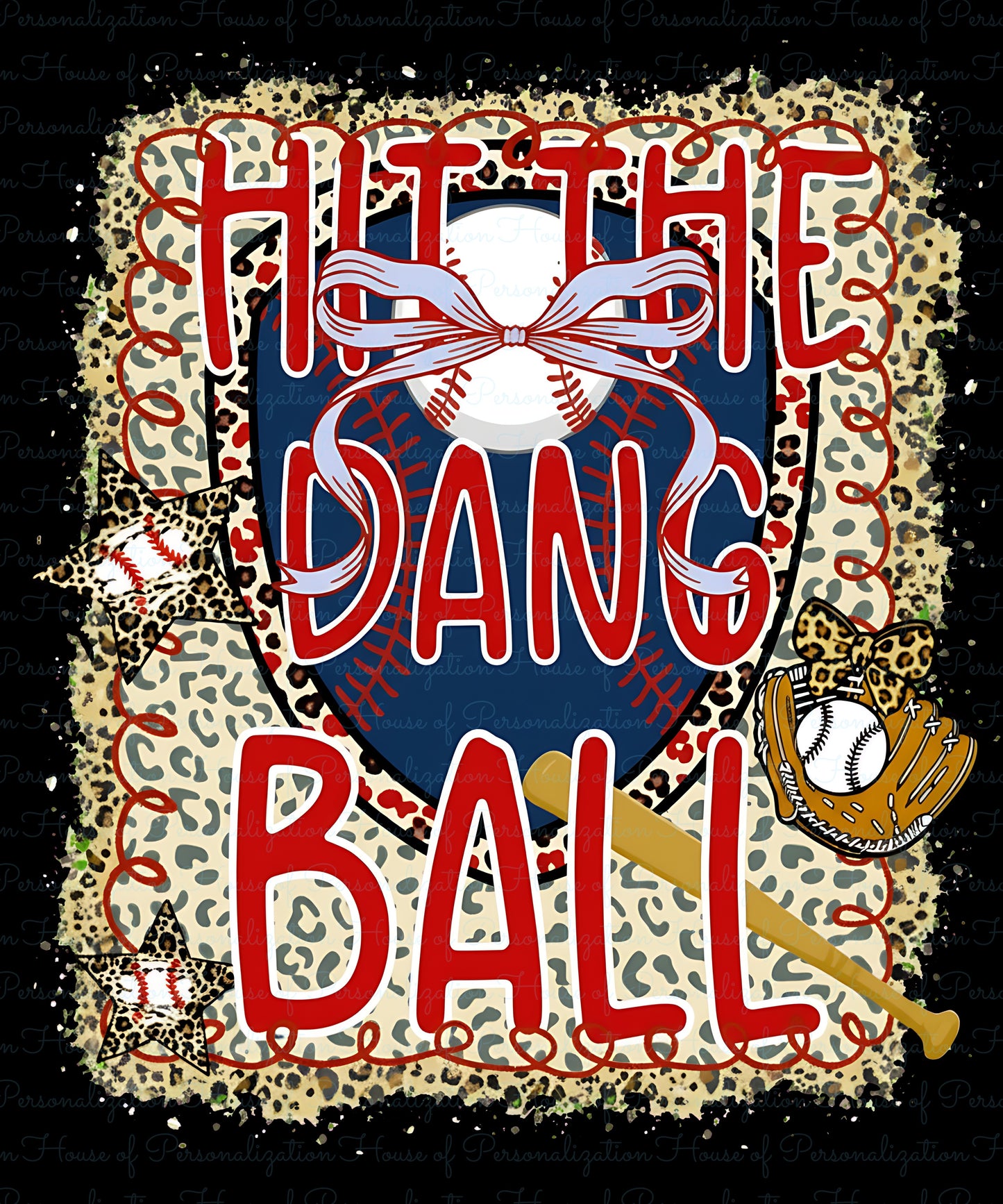 Hit the Dang Ball Baseball DTF Transfer