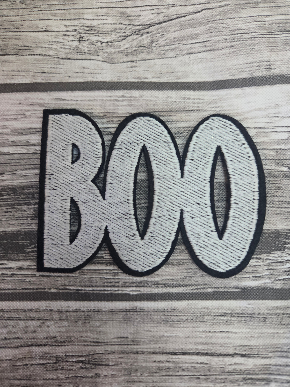 Boo Embroidered Hat Patch