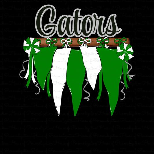 Gators (Green) Pom Banner (Direct To Film)