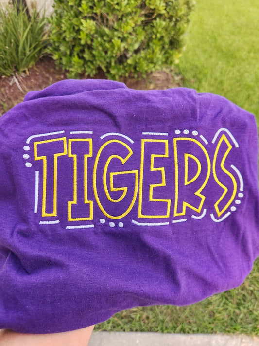 Custom Embroidered Dot Font Tee & Sweatshirt