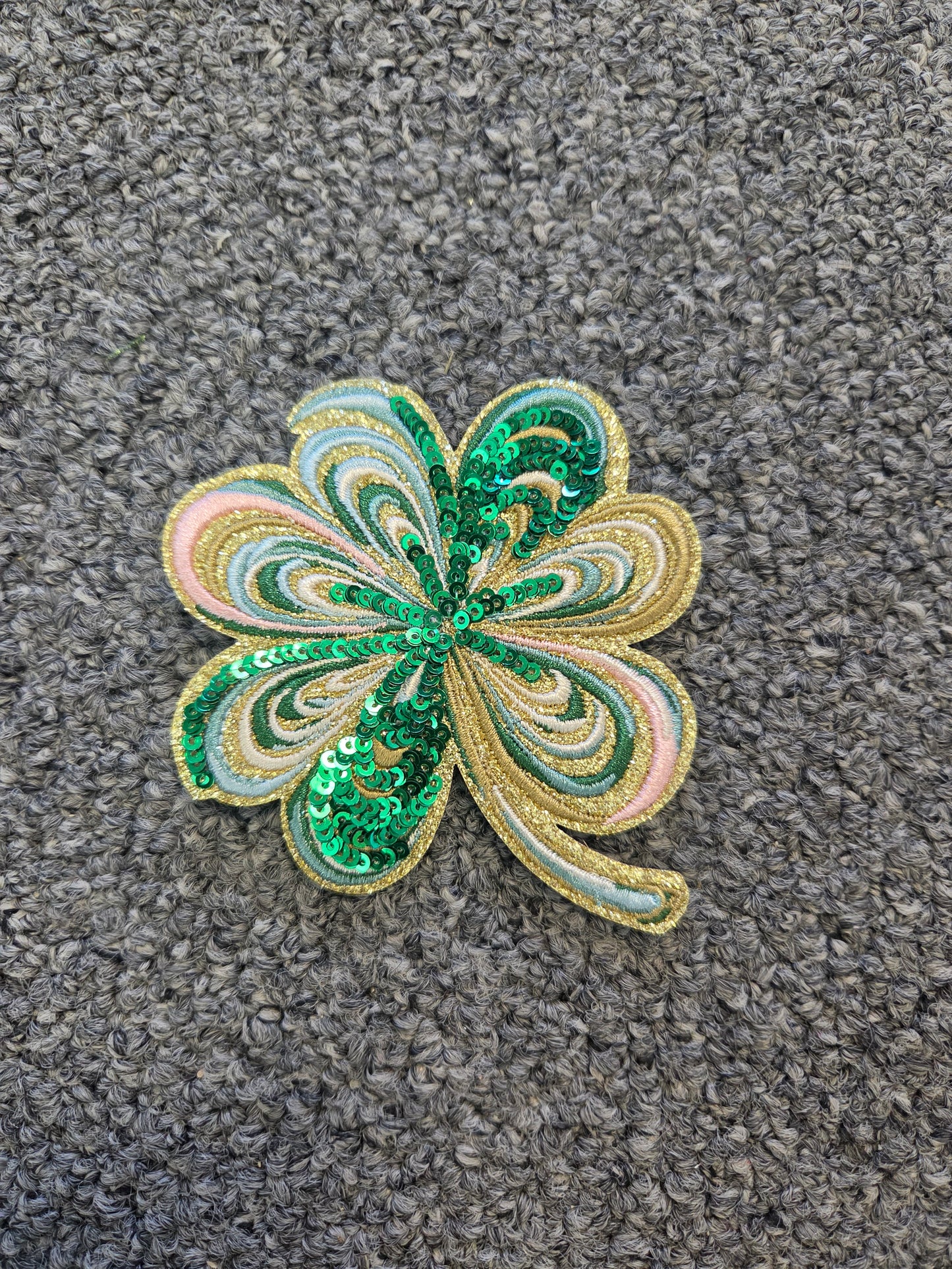 Clover Sequin Green Patch