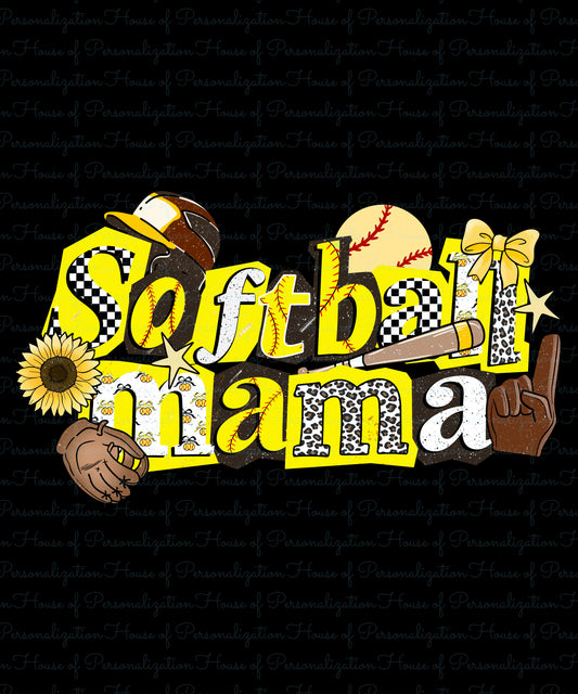 Softball Mama DTF Transfer