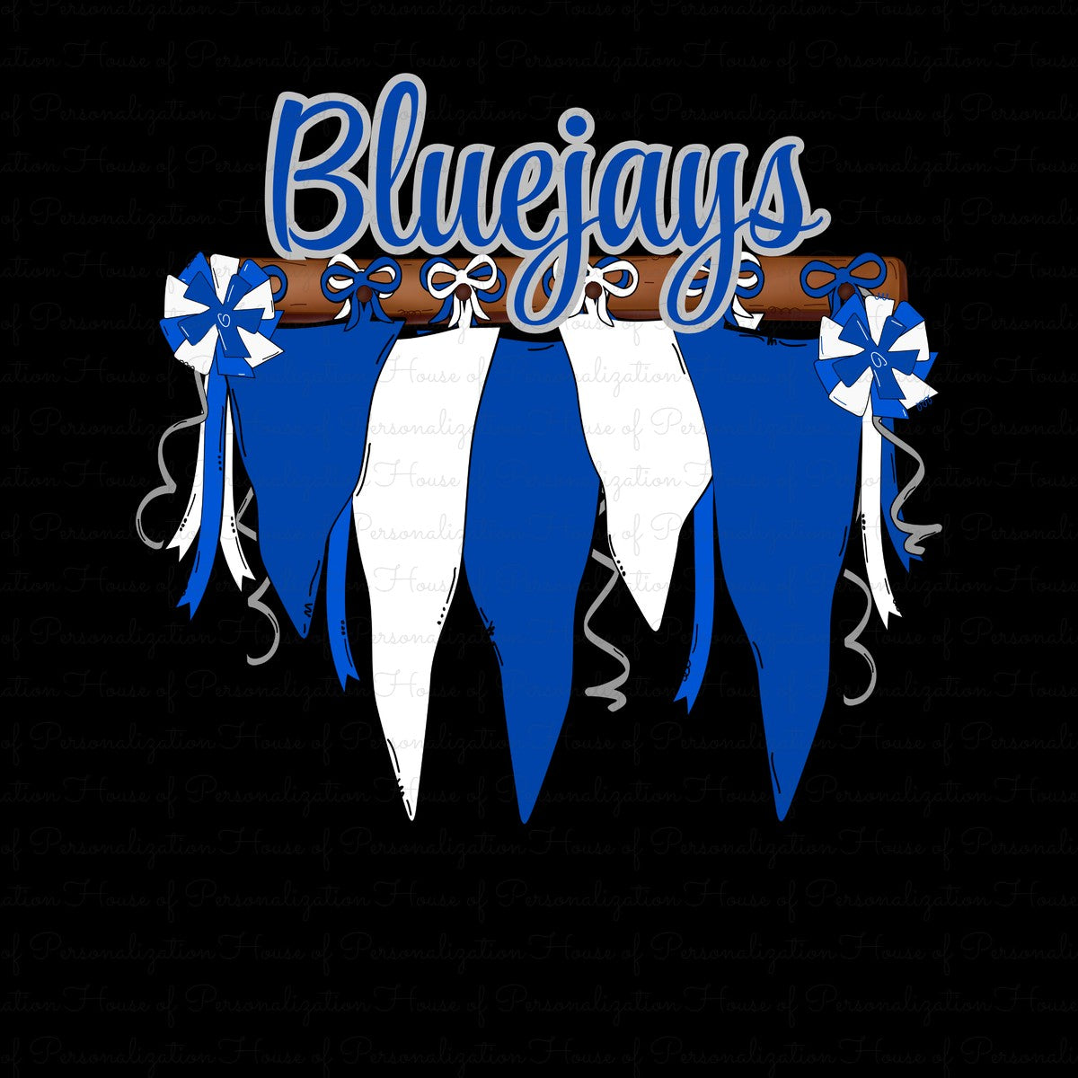 Bluejays Pom Banner (Direct To Film)