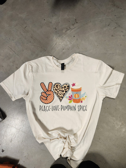 Peace Love Pumpkin Spice Full Color (Adult)