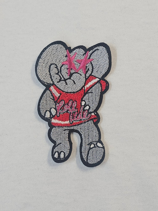 Elephant Embroidered Hat Patch 3"