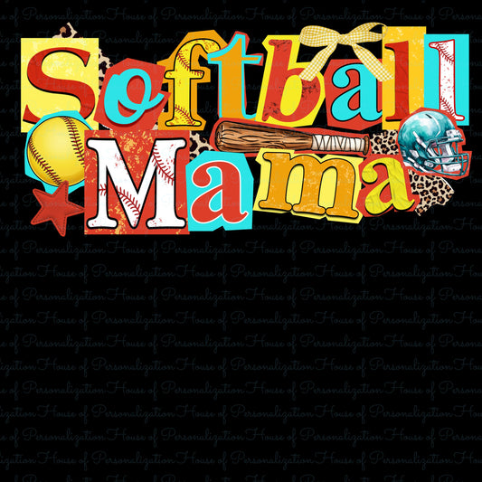 Softball Mama DTF Transfer