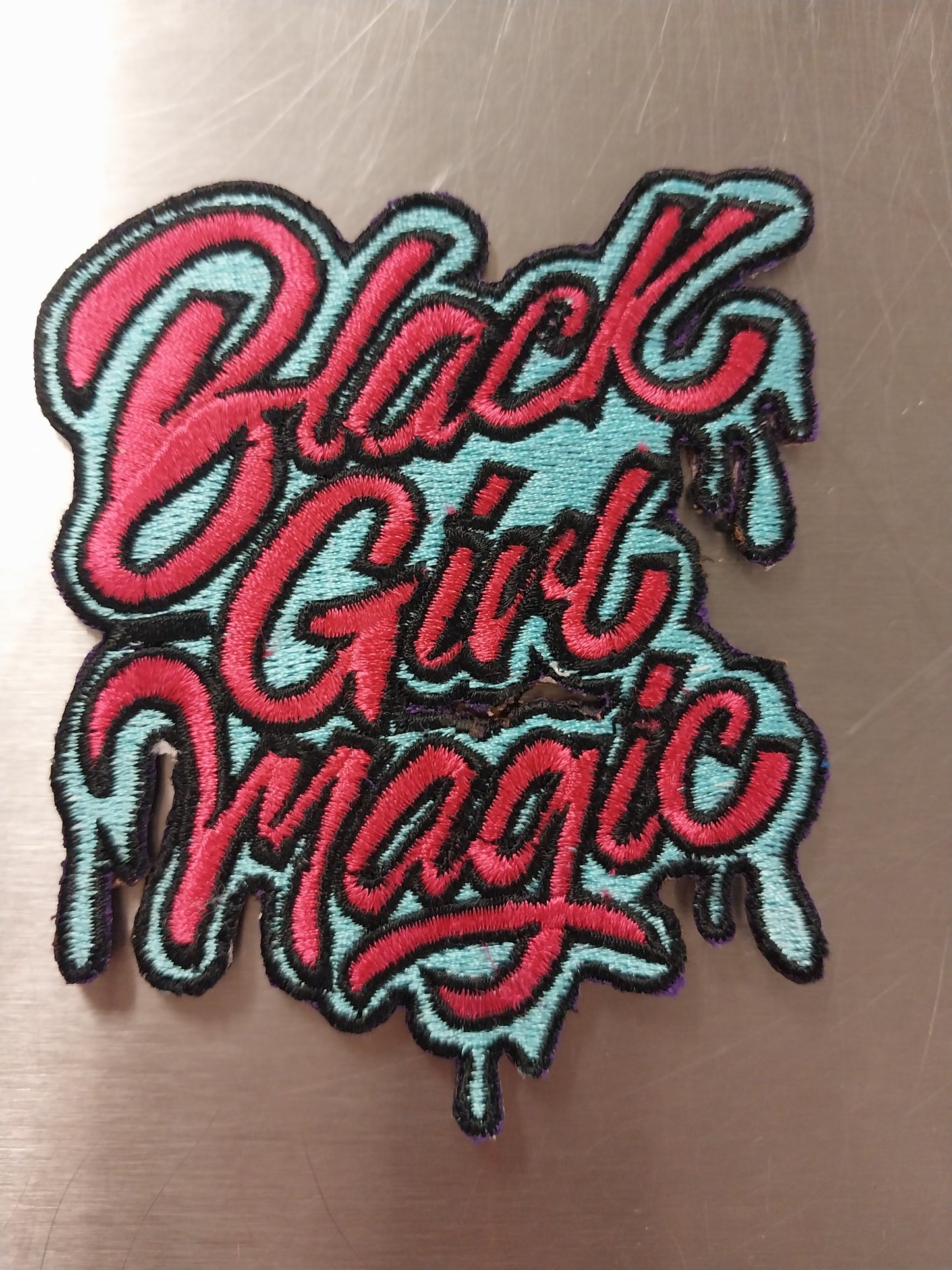 Black Girl Magic Pink  Embroidered Patch