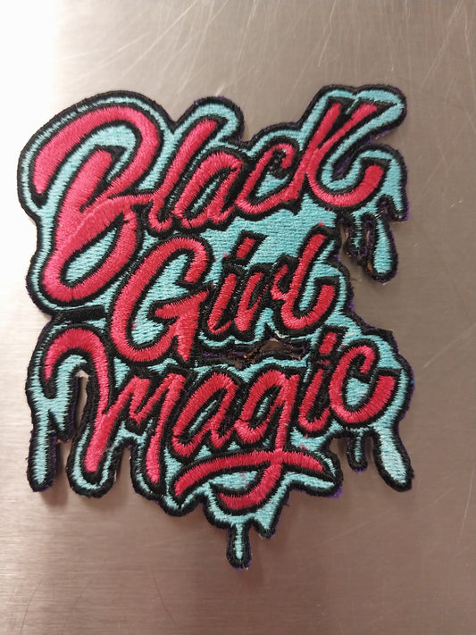 Black Girl Magic Pink  Embroidered Patch