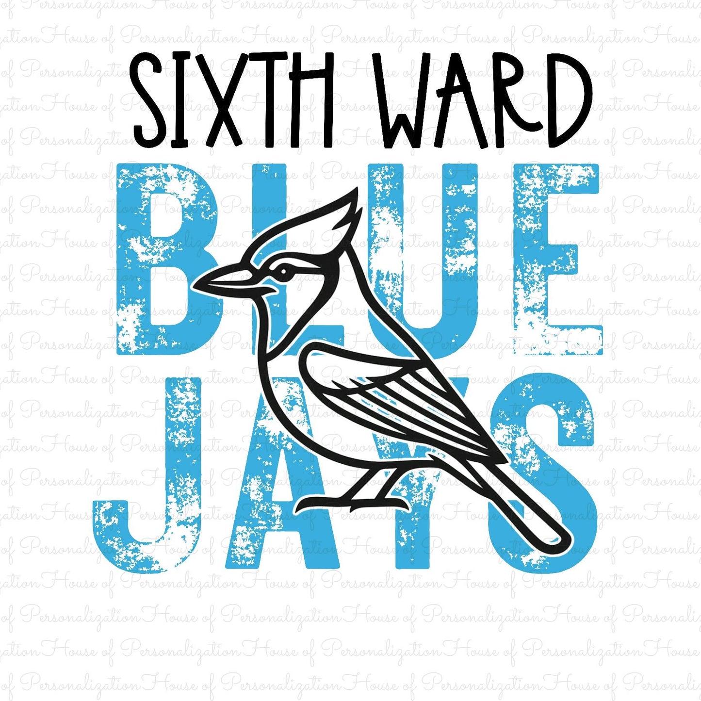 Sixth Ward Bluejays DTF Transfer