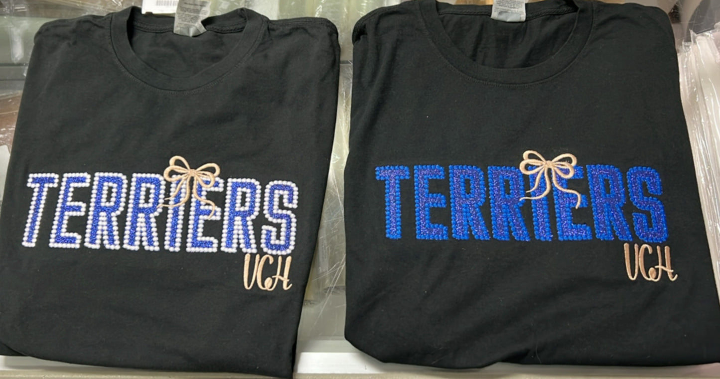 Terriers- Bubble Stitched Mascot Bow Shirt