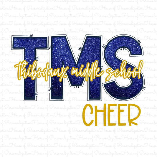 TMS Cheer Thibodaux Middle School DTF Transfer