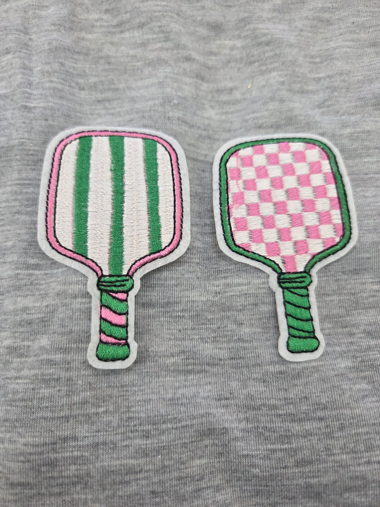 Embroidered Pickle Ball Paddle Patch