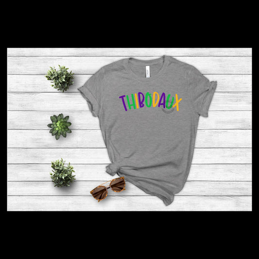 Thibodaux in Purple, Green and Gold Transfer