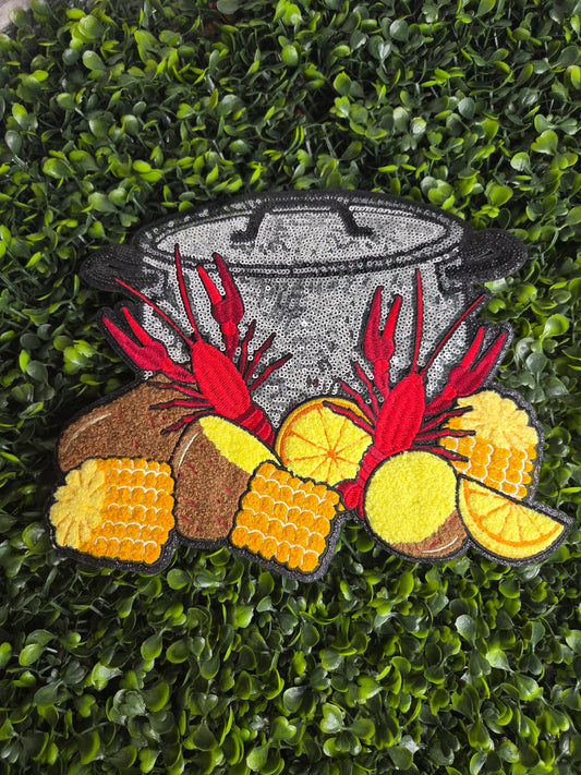 Crawfish Boil  Sequin Patch