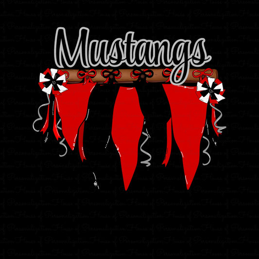 Mustangs Pom Banner (Direct To Film)
