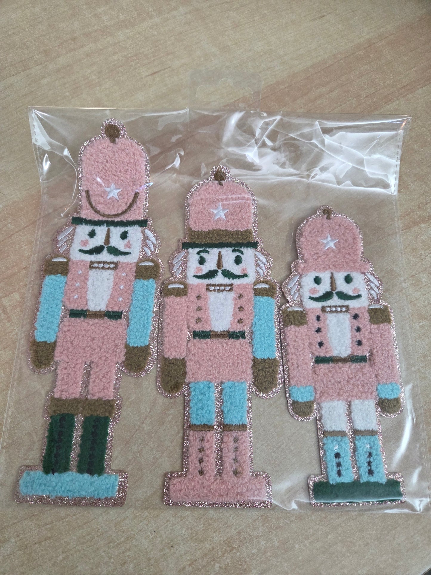 Chenille Trio Pink Nutcracker Patch