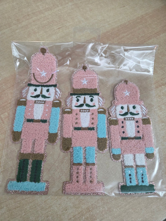 Chenille Trio Pink Nutcracker Patch