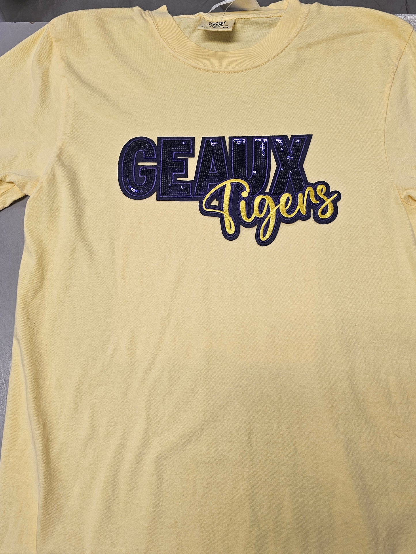 Geaux Tigers Sequin Patch