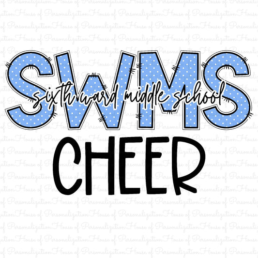 SWMS Doodle Letters Cheer DTF Transfer