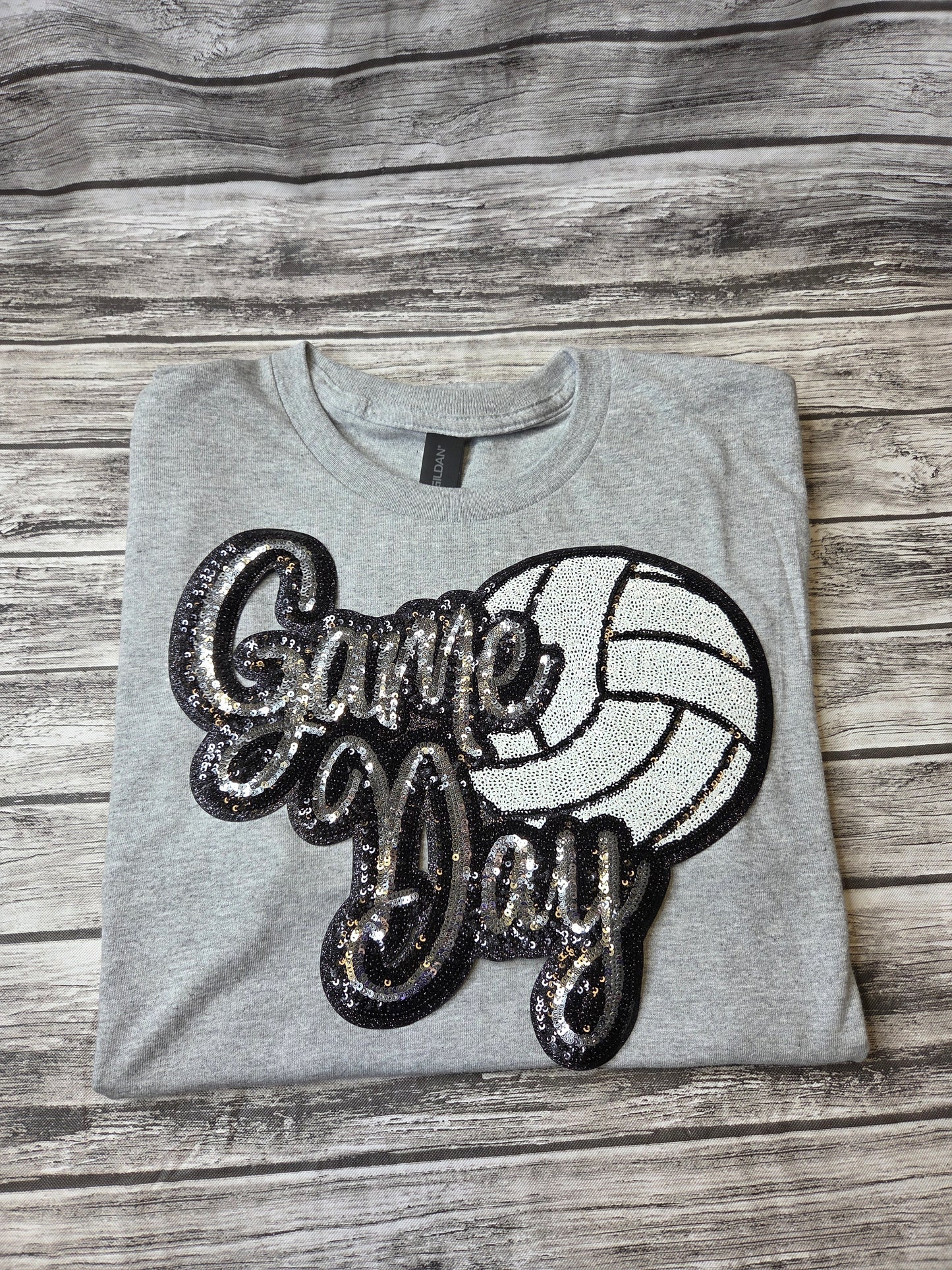 Volleyball Game Day Sequin Patch