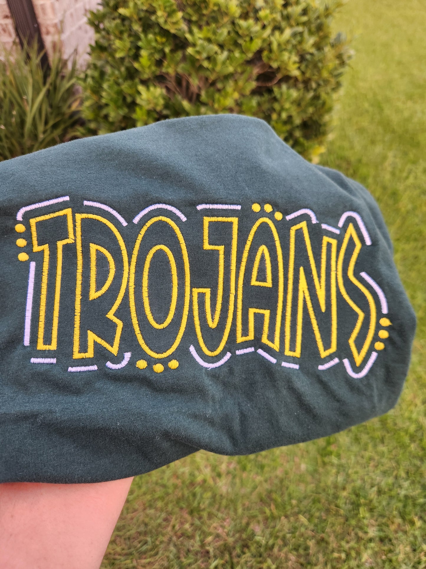 Custom Embroidered Dot Font Tee & Sweatshirt