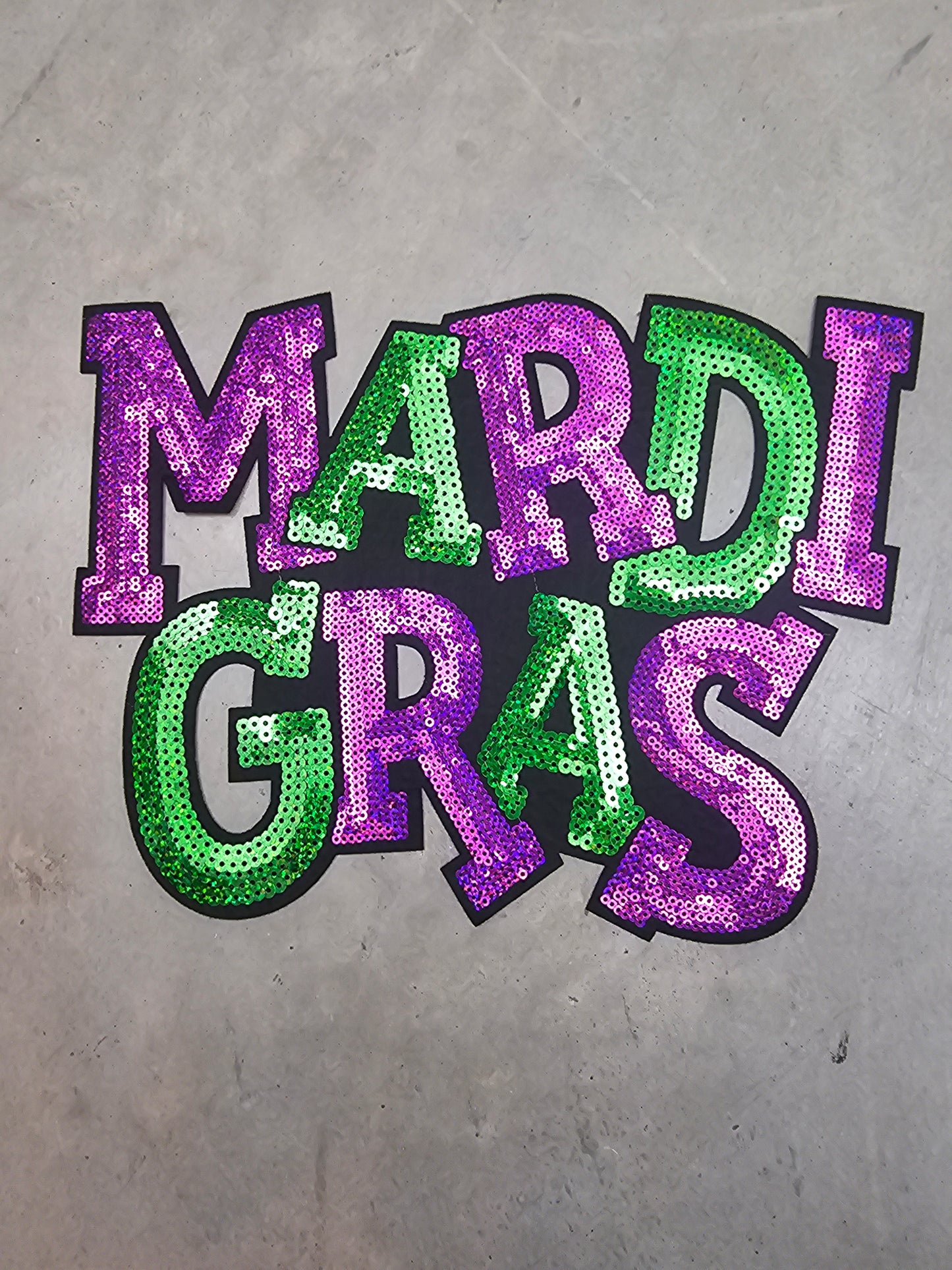 Mardi Gras Sequin Patch (GS)