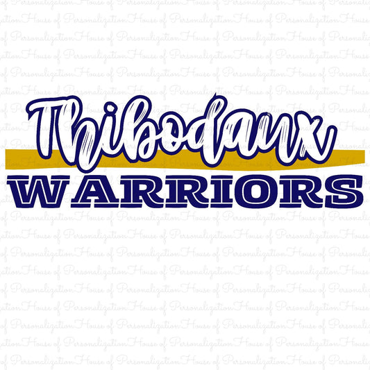 Thibodaux Warriors DTF Transfer