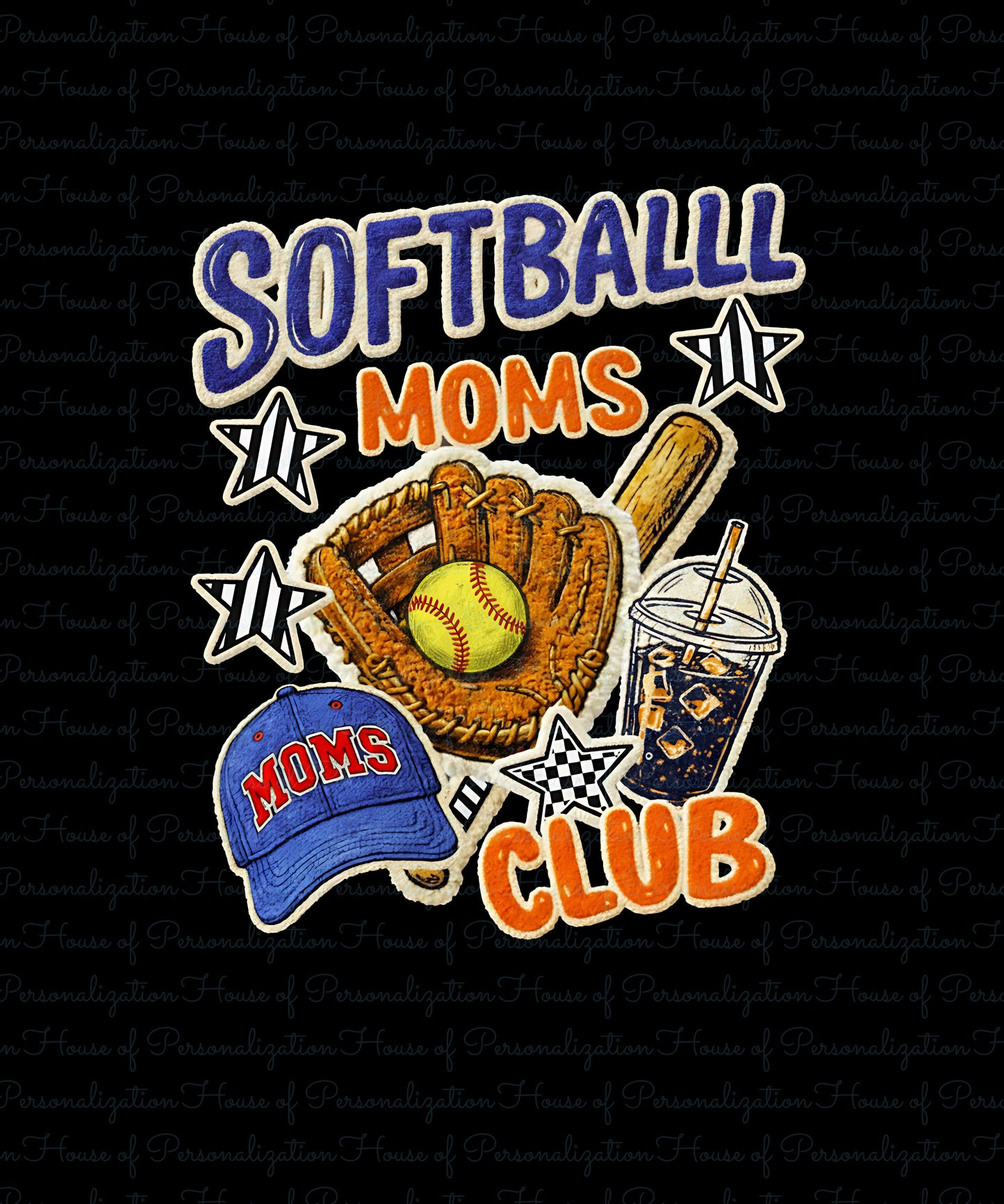 Softball Moms Club DTF Transfer