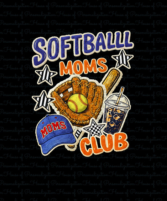 Softball Moms Club DTF Transfer