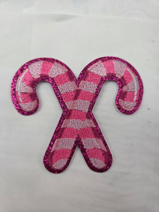 Embroidered Candy Cane Patch