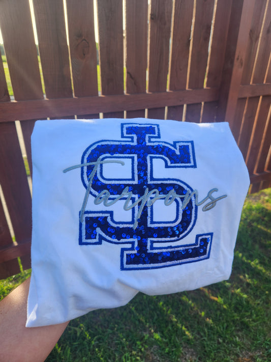 Real Sequin Appliqué South Lafourche Tarpons