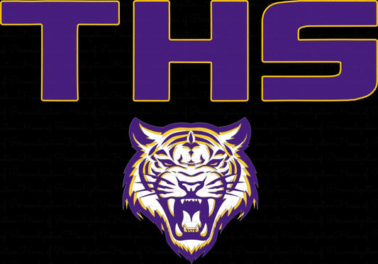 THS Purple with Tiger DTF Transfer