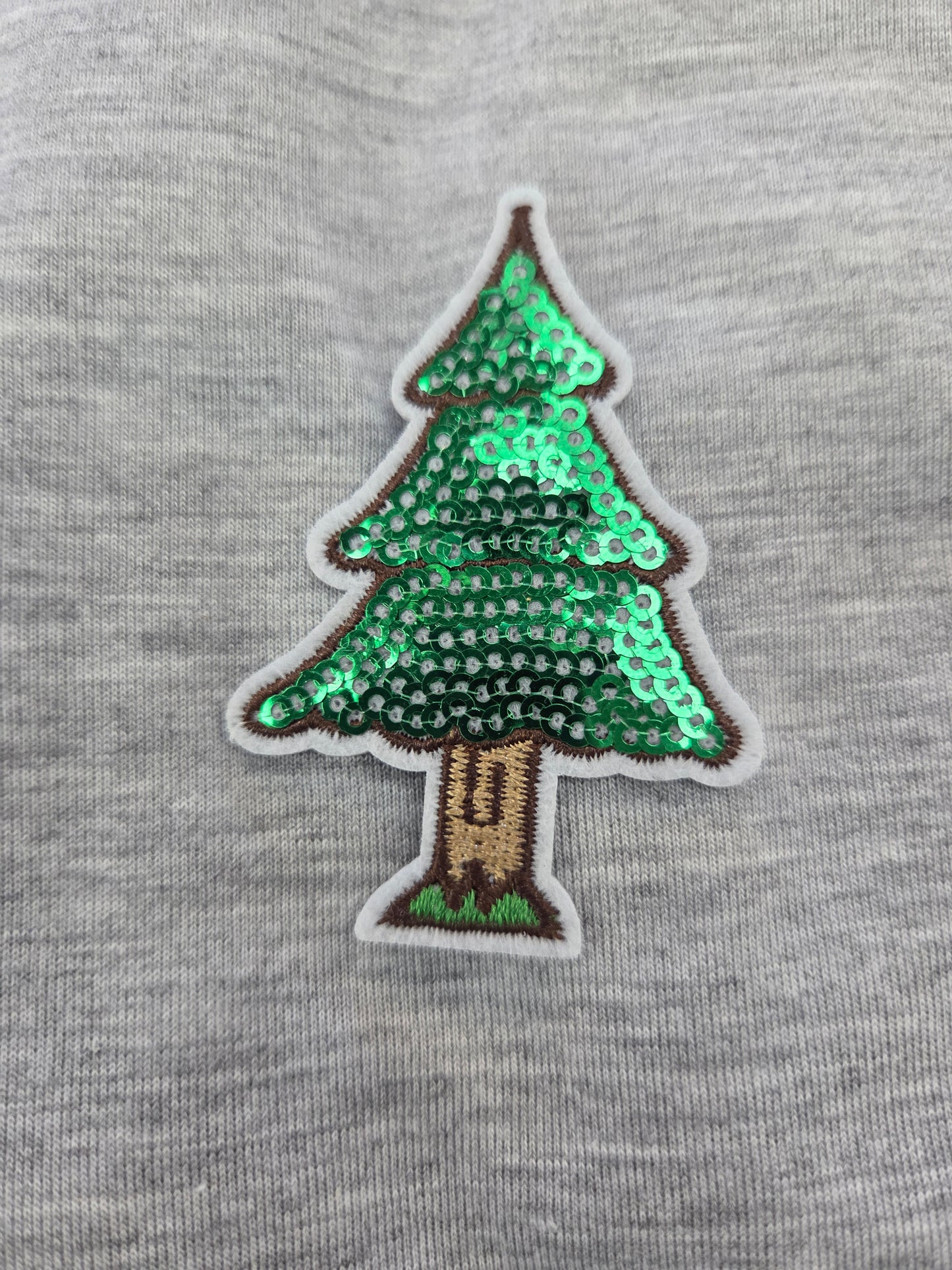 Sequin Traditional Green Tree Patch