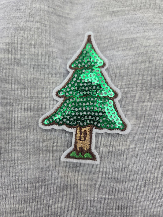 Sequin Traditional Green Tree Patch