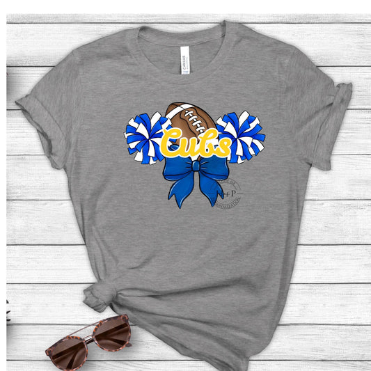 Cubs Football Bow (Direct To Film)