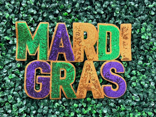 Mardi Gras OSC Sequin Patch