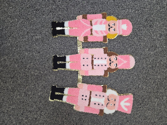 Pink Nutcrackers Chenille Patch