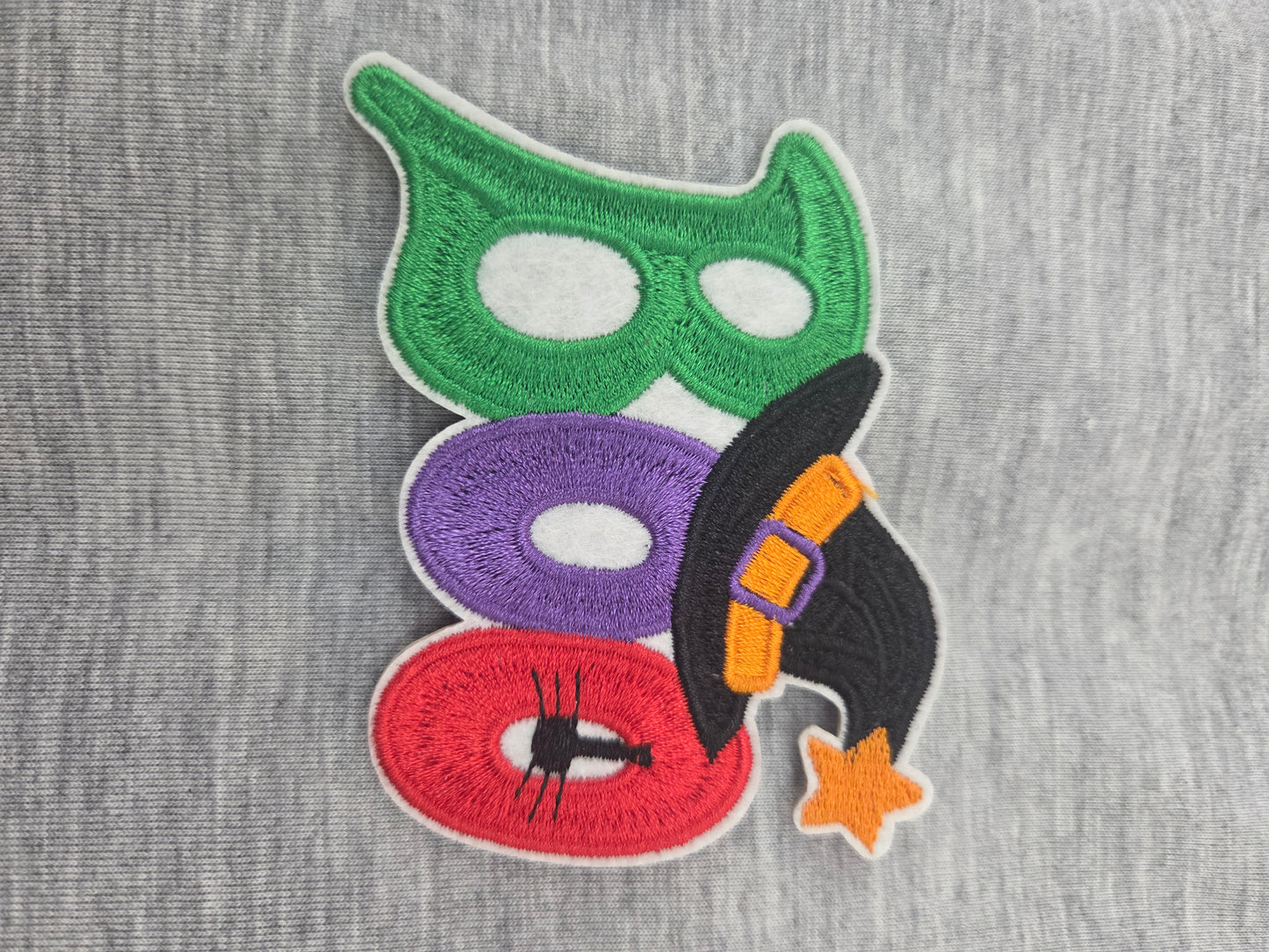 Embroidered BOO(witches hat) Halloween Patch