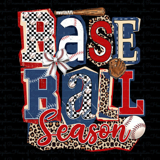Baseball Season Doodle DTF Transfer