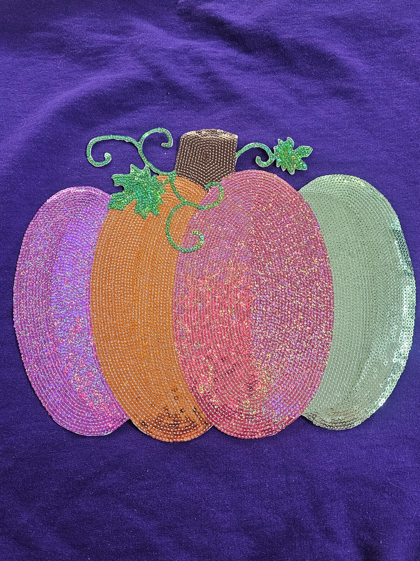 Pumpkin Sequin Patch