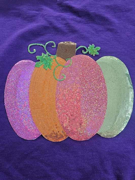 Pumpkin Sequin Patch