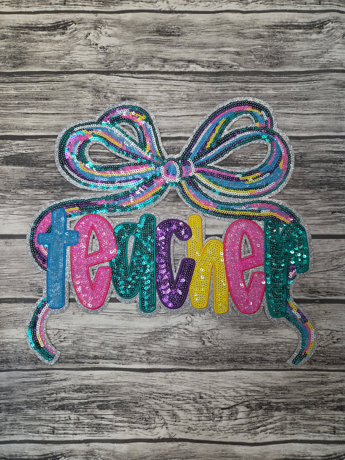 Teacher Sequin Patch