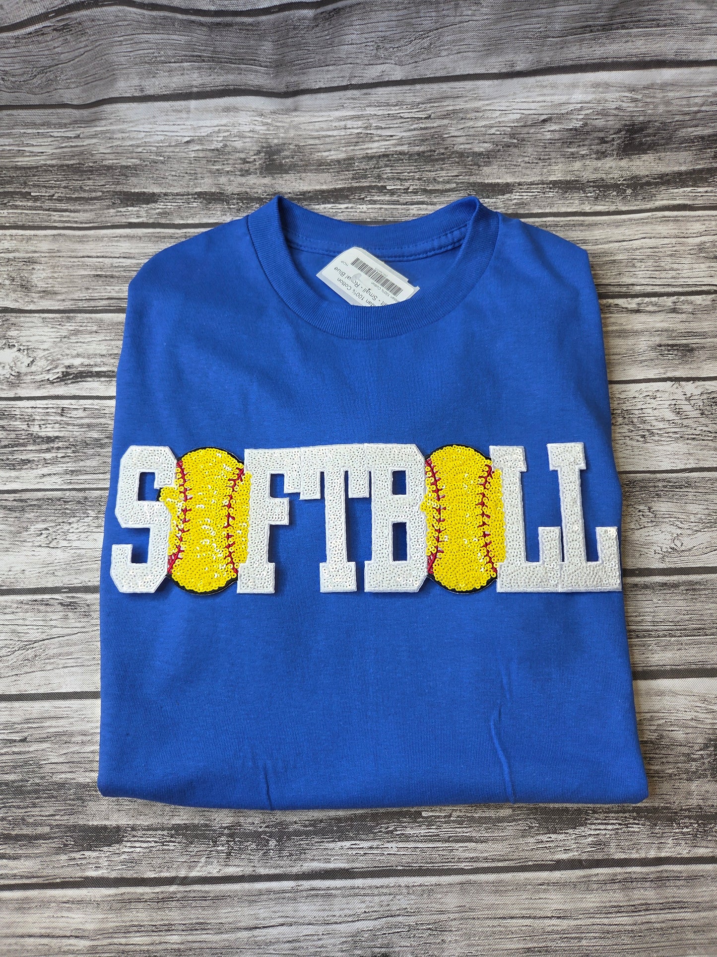" Softball" Sequin Patch