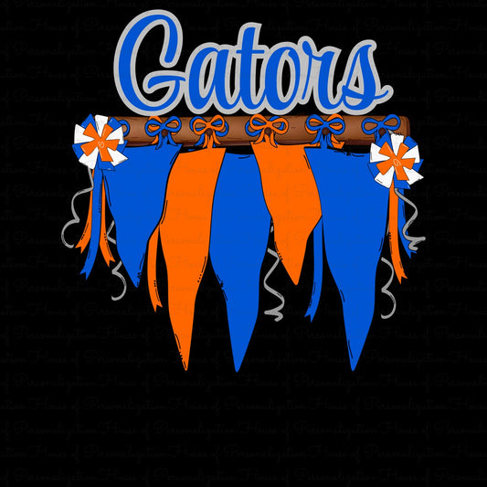 Gators (Royal and Orange) Pom Banner (Direct To Film)