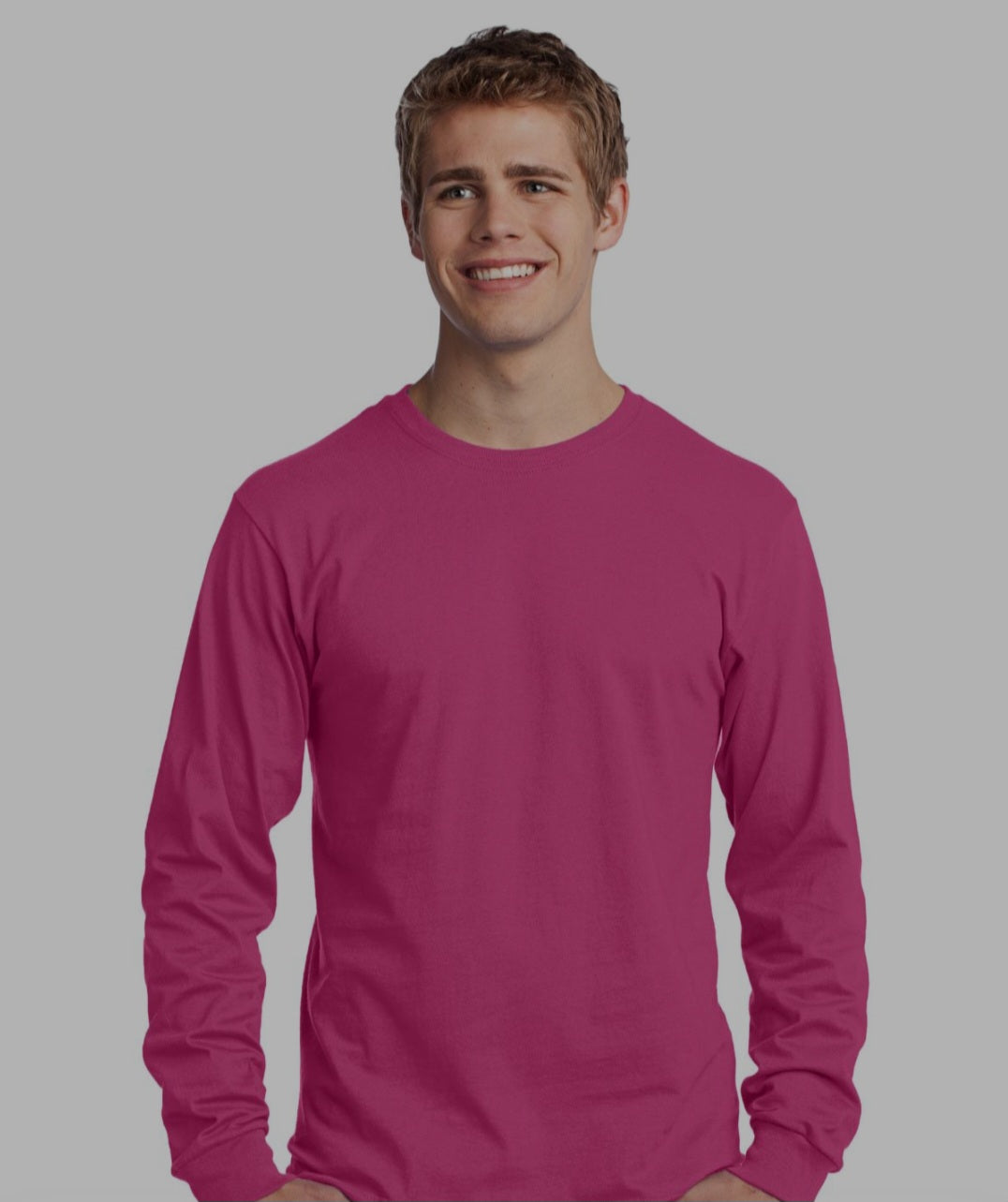 Sangria- Heavy Cotton™ 100% Cotton Long Sleeve T-Shirt(Port and Company)