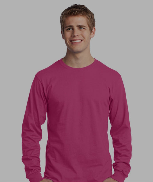 Sangria- Heavy Cotton™ 100% Cotton Long Sleeve T-Shirt(Port and Company)